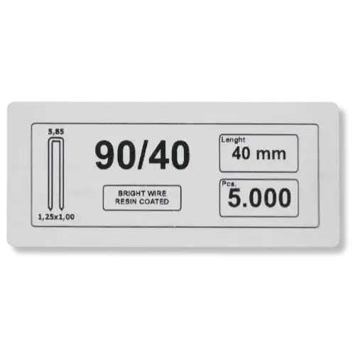 Tűző kapocs gyantával bevont, 40 mm, 5000 db / doboz
