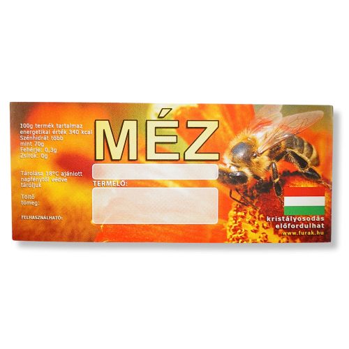 Mézesüveg címke általános (zászlós)
