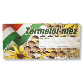 Mézesüveg címke, termelői méz  (Magyar)