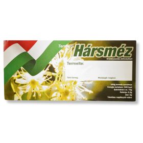 Mézesüveg címke, hársméz  (Magyar)