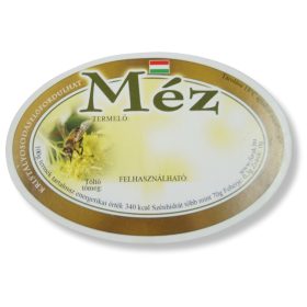 Mézesüveg oválcímke (100 db)