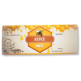 Mézesüveg címke, repce méz