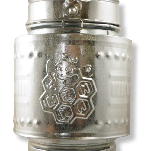 Méhész füstölő Török (516), inox, műbőr fújtatóval, hővédő lemezzel