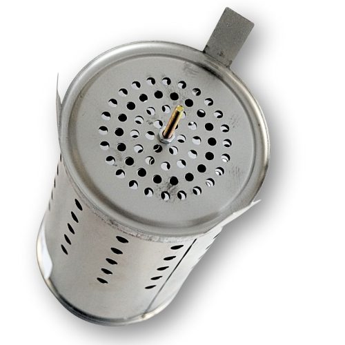 Füstölő betét, háromlábú, inox 90 mm